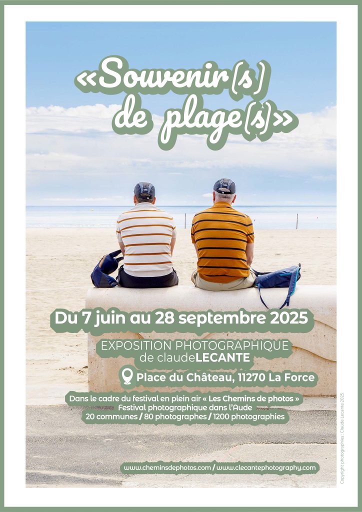 Exposition photographique de Claude Lecante dans le village de la Force dans le cadre du festival les chemins de photos. Photographies issues de la série souvenir(s) de plage(s) réalisées durant ces dernières années. Photographies montrant la vie balnéaire. #laforce #lescheminsdephotos
#carcassonne #castelnaudary #occitanie